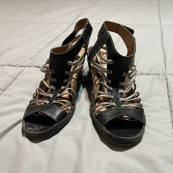 PIKOLINOS Womens Java W5A-0728C1 Black Gold Sandal Shoes Size 41 10 Gladiator - Picture 2 of 10